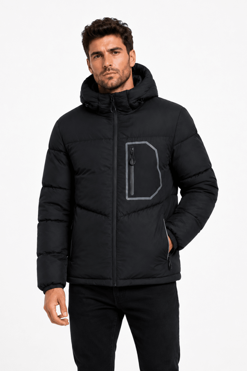 Doudoune matelassée noir ELLIS
