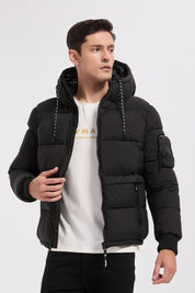 Doudoune noir homme à capuche CHARLES