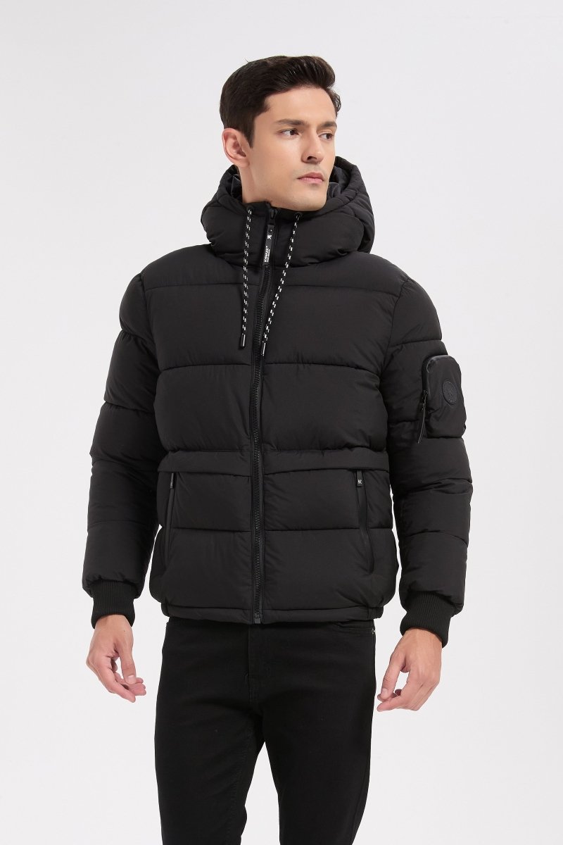 Doudoune noir homme à capuche CHARLES