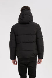 Doudoune noir homme à capuche DAVID