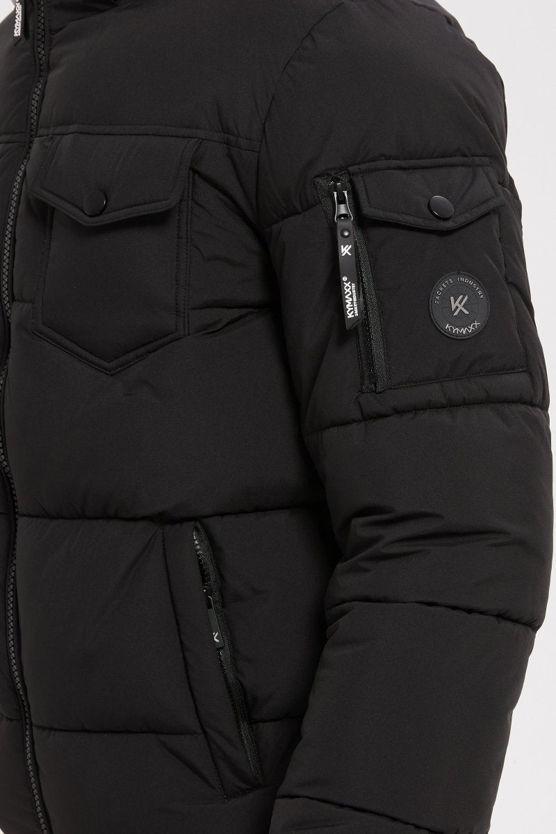 Doudoune noir homme à capuche DAVID