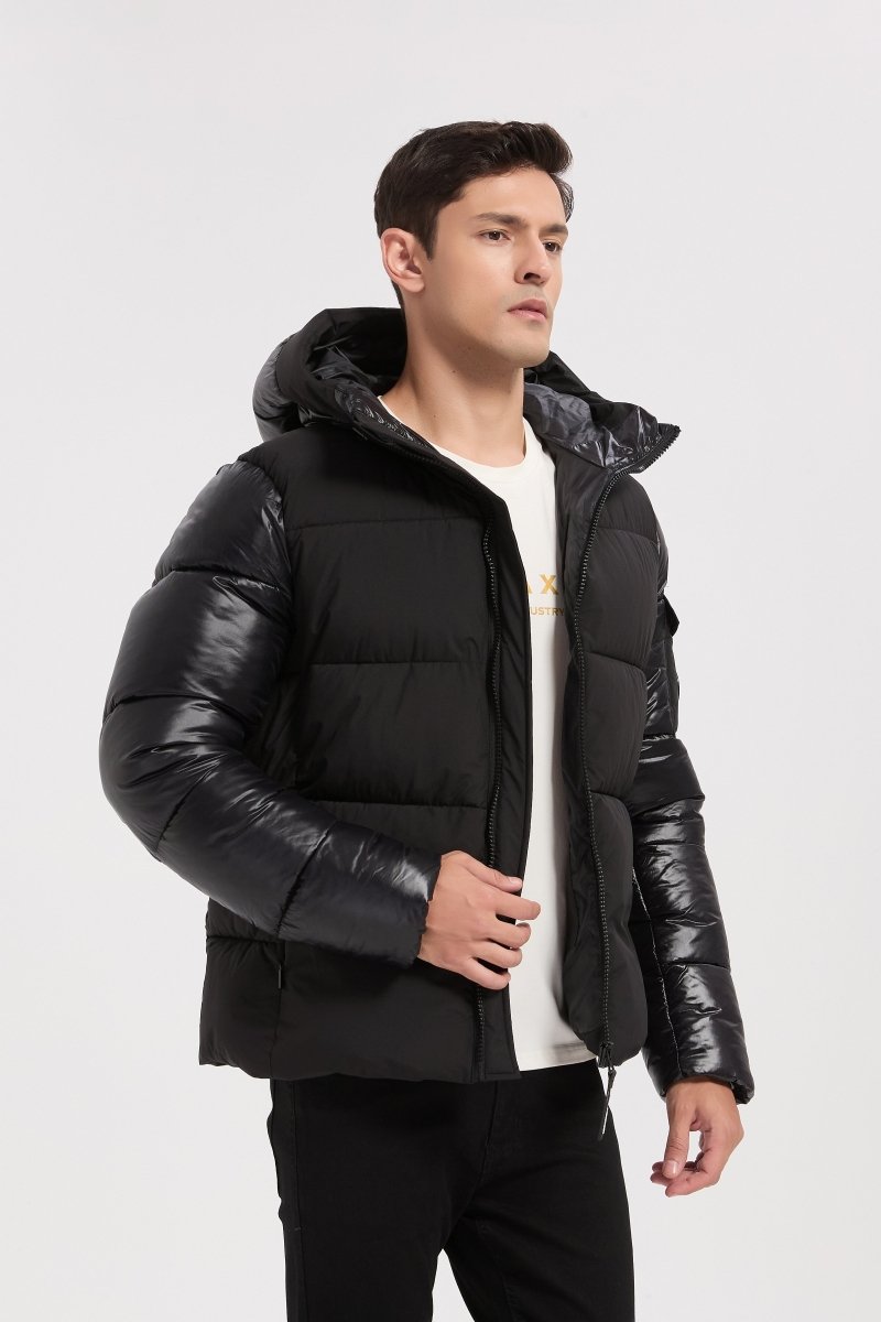 Doudoune noir homme à capuche ÉDOUARD