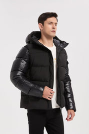 Doudoune noir homme à capuche ÉDOUARD