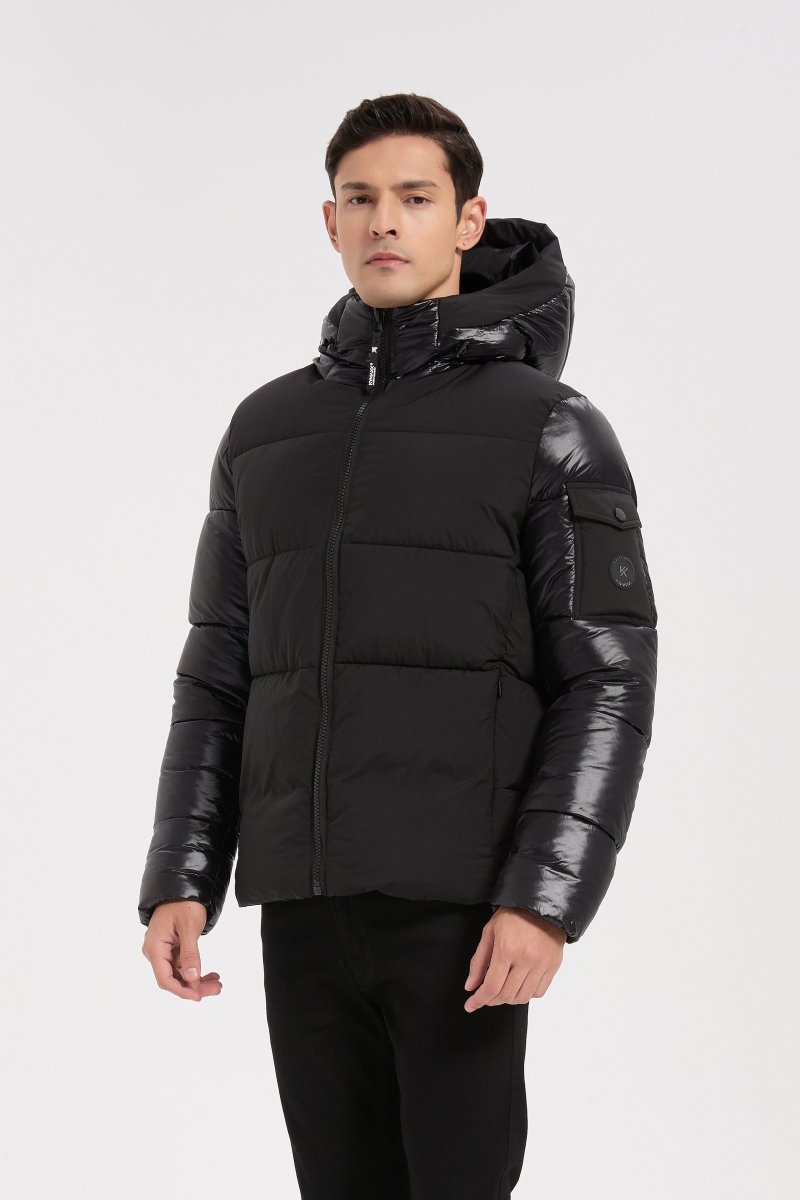 Doudoune noir homme à capuche ÉDOUARD