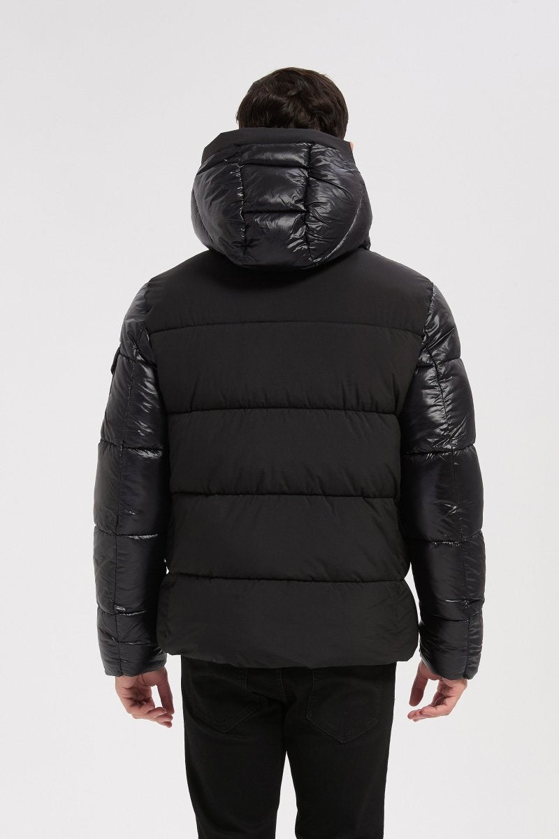 Doudoune noir homme à capuche ÉDOUARD