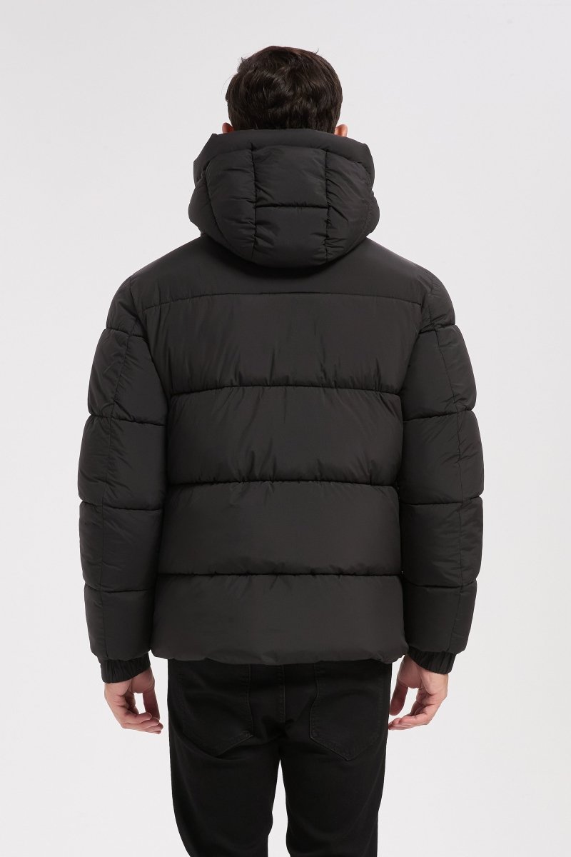Doudoune noir homme à capuche EUGÈNE