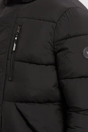 Doudoune noir homme à capuche EUGÈNE