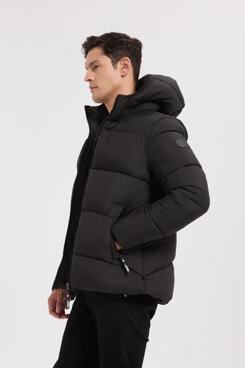 Doudoune noir homme à capuche FRANCK