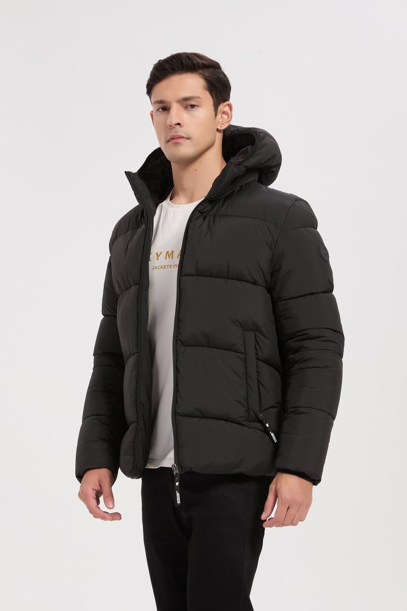 Doudoune noir homme à capuche FRANCK