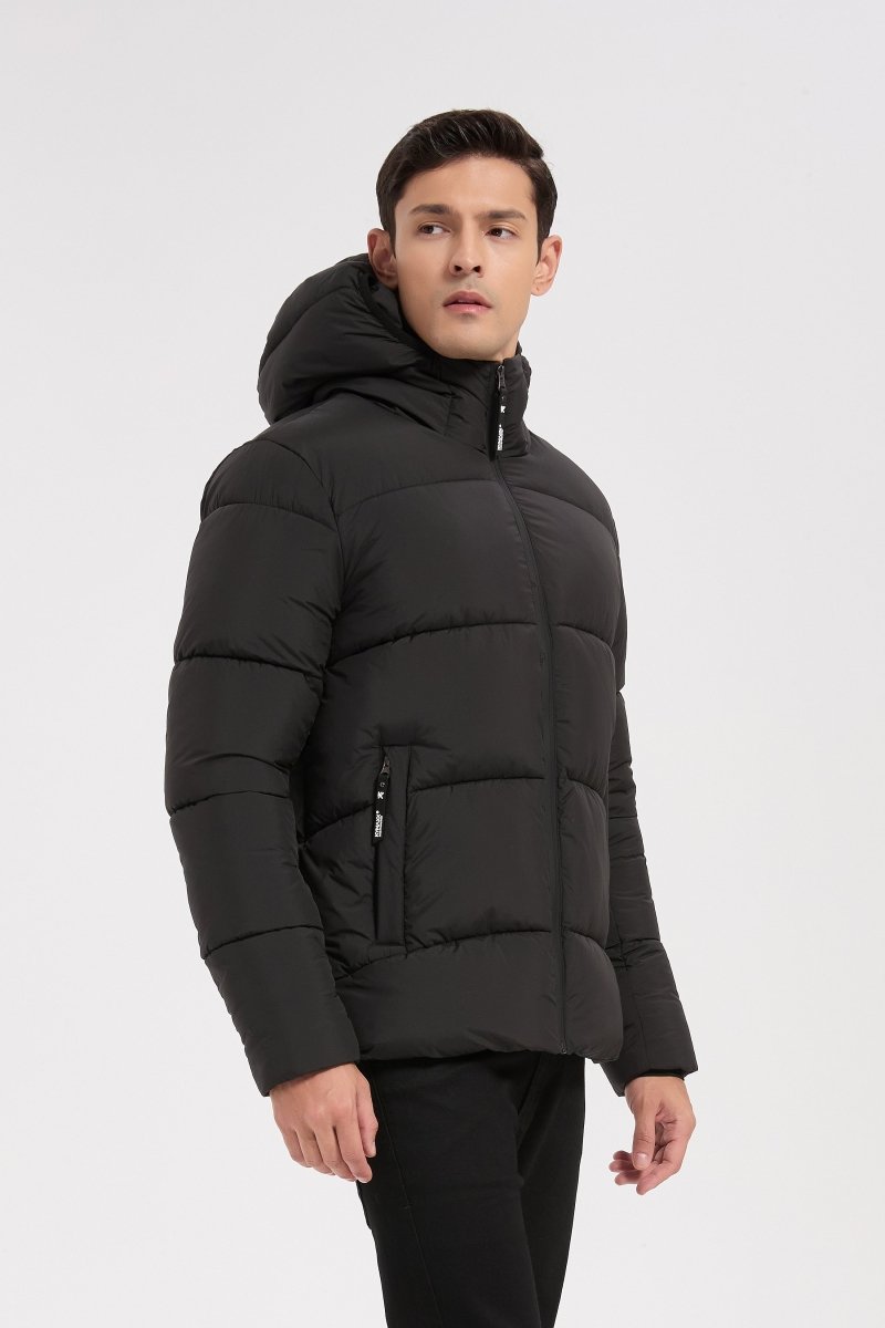 Doudoune noir homme à capuche FRANCK