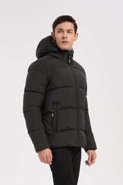 Doudoune noir homme à capuche FRANCK