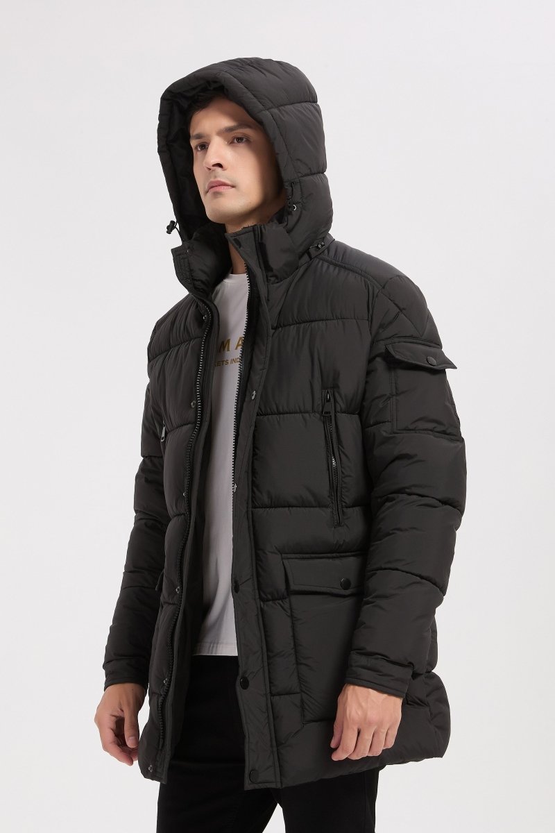 Doudoune noir homme à capuche GÉRARD