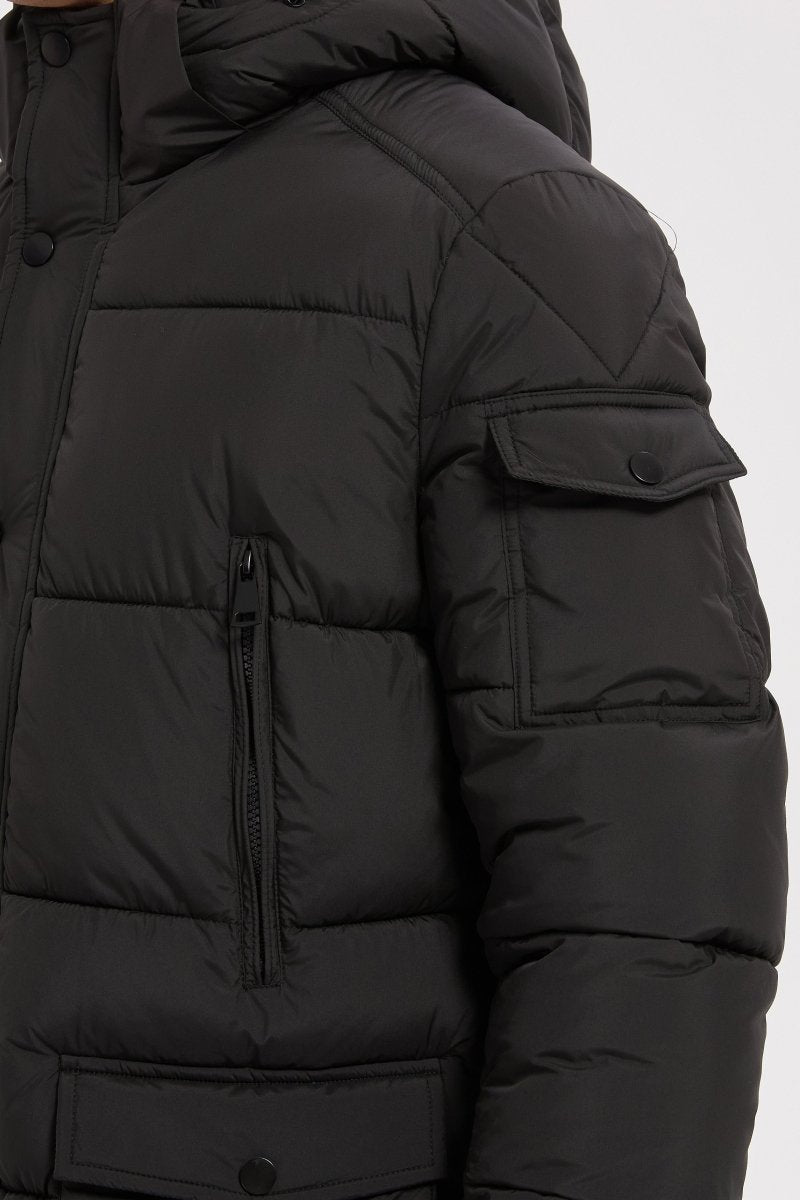 Doudoune noir homme à capuche GÉRARD