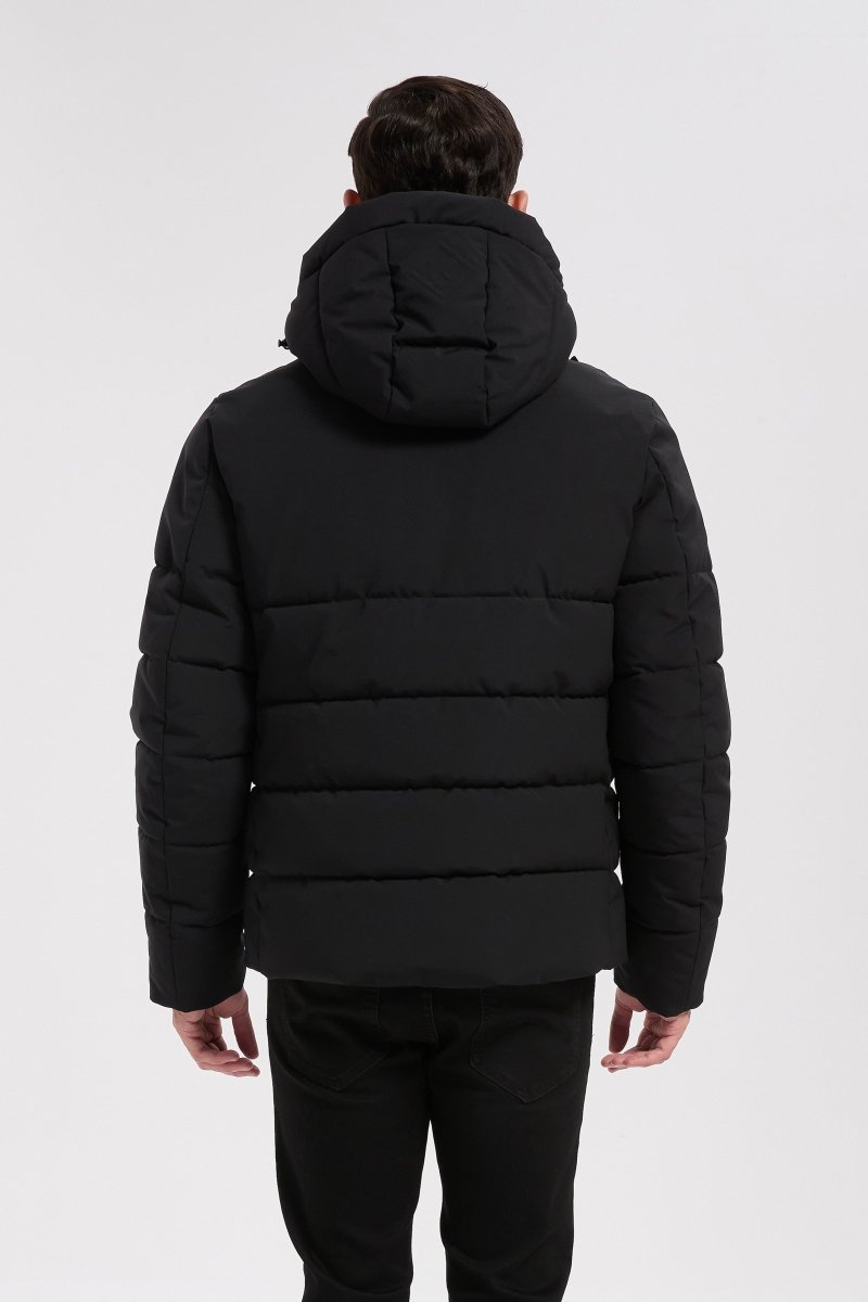 Doudoune noir homme à capuche GILLES
