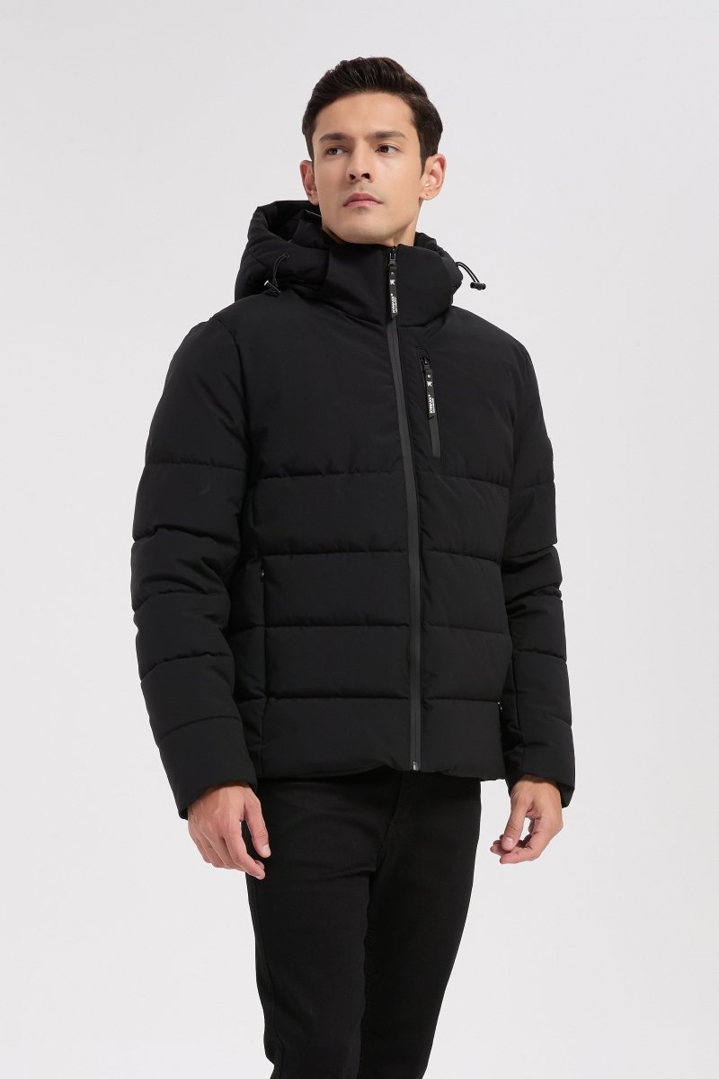 Doudoune noir homme à capuche GILLES