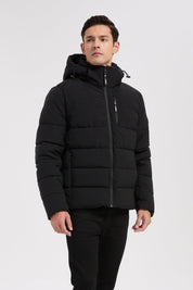 Doudoune noir homme à capuche GILLES