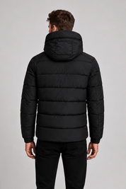 Doudoune noir homme à capuche HANCOCK