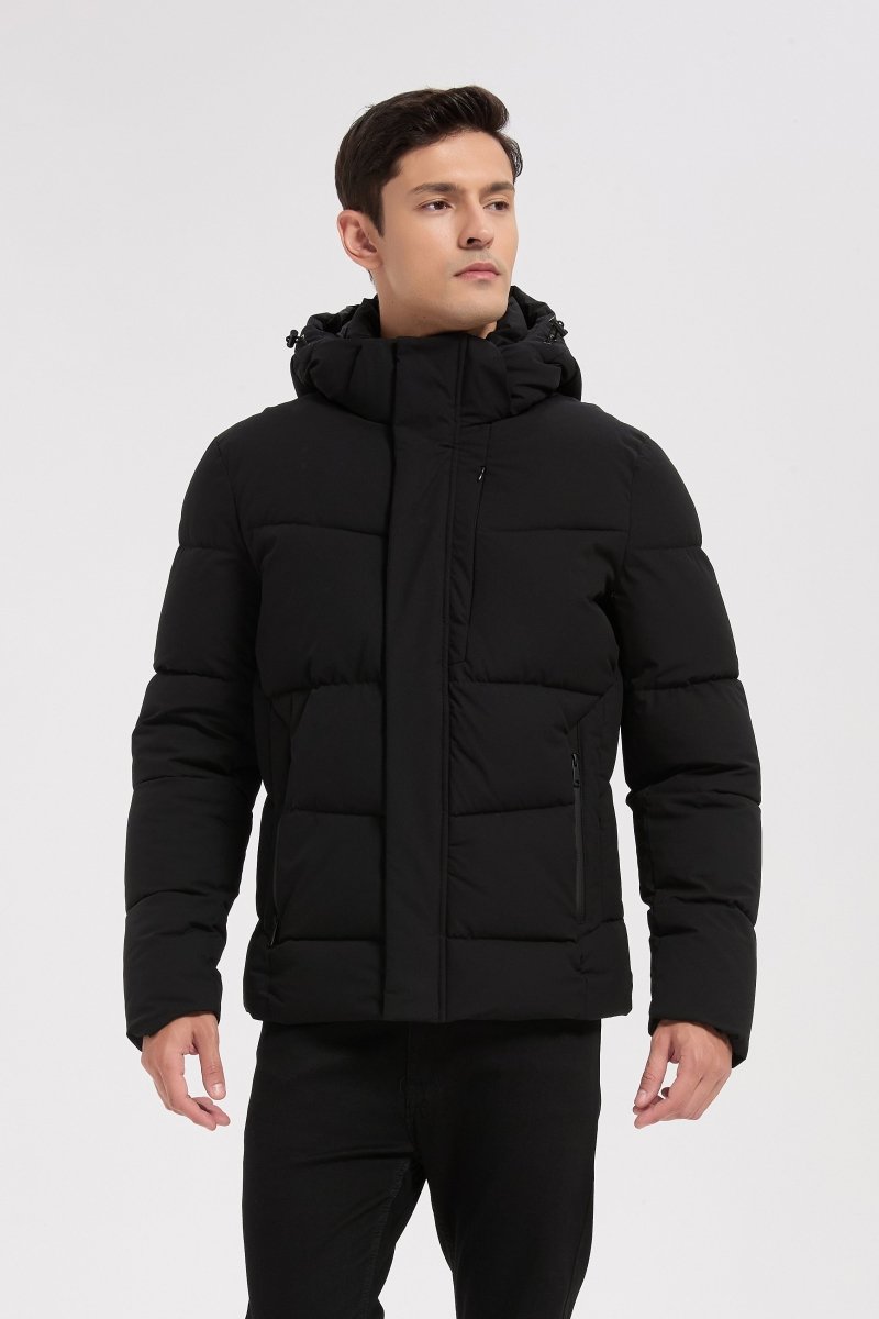 Doudoune noir homme à capuche HENRI