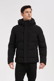 Doudoune noir homme à capuche HENRI