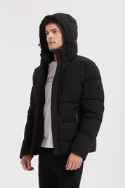 Doudoune noir homme à capuche HENRI