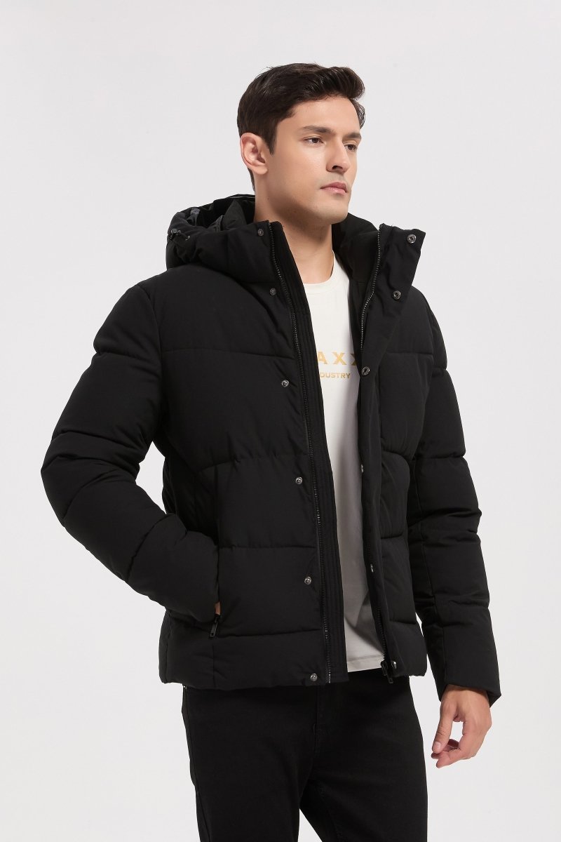 Doudoune noir homme à capuche HENRI