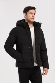Doudoune noir homme à capuche HENRI