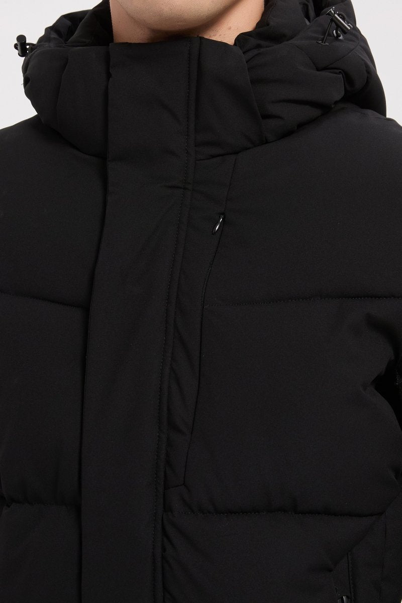 Doudoune noir homme à capuche HENRI