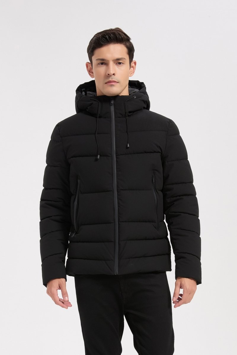 Doudoune noir homme à capuche HONORÉ