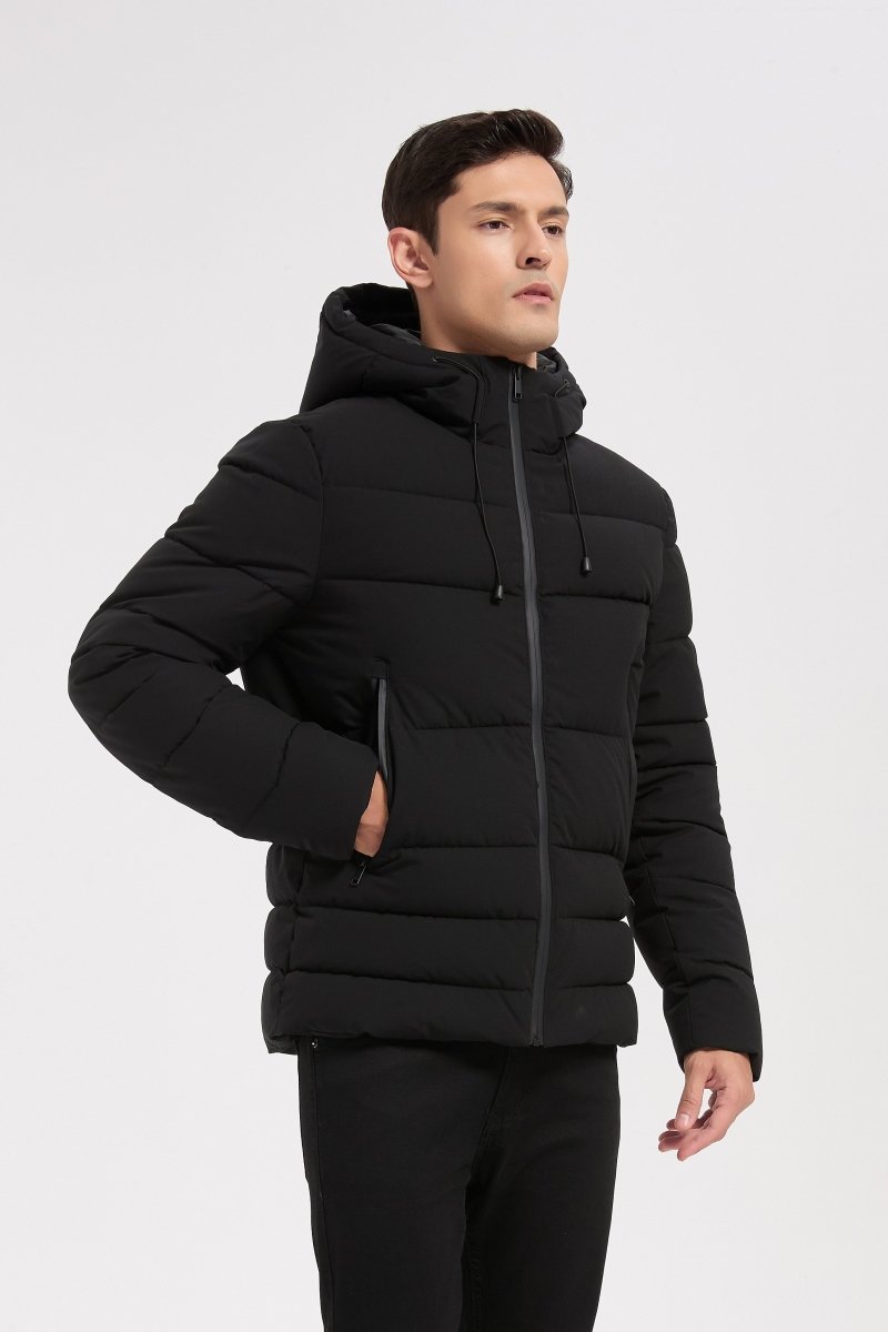 Doudoune noir homme à capuche HONORÉ