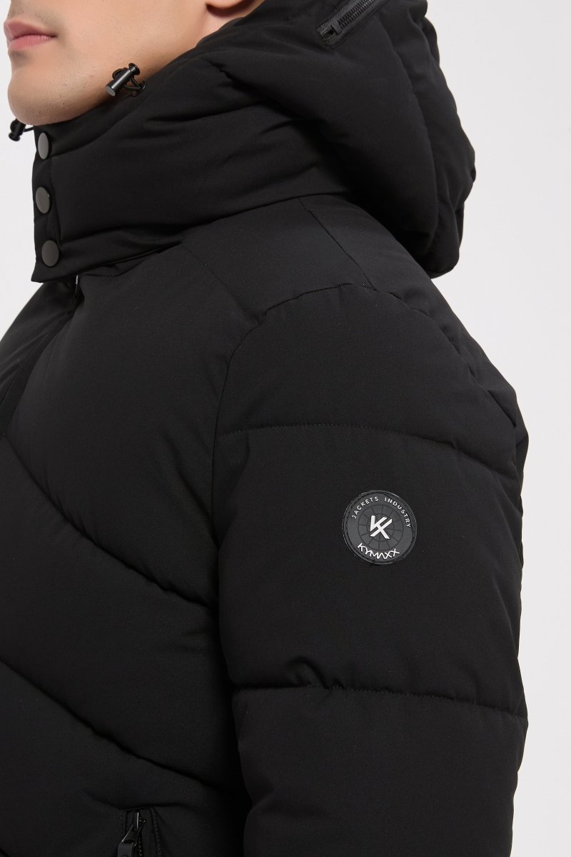 Doudoune noir homme à capuche LÉON