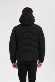Doudoune noir homme à capuche LÉON