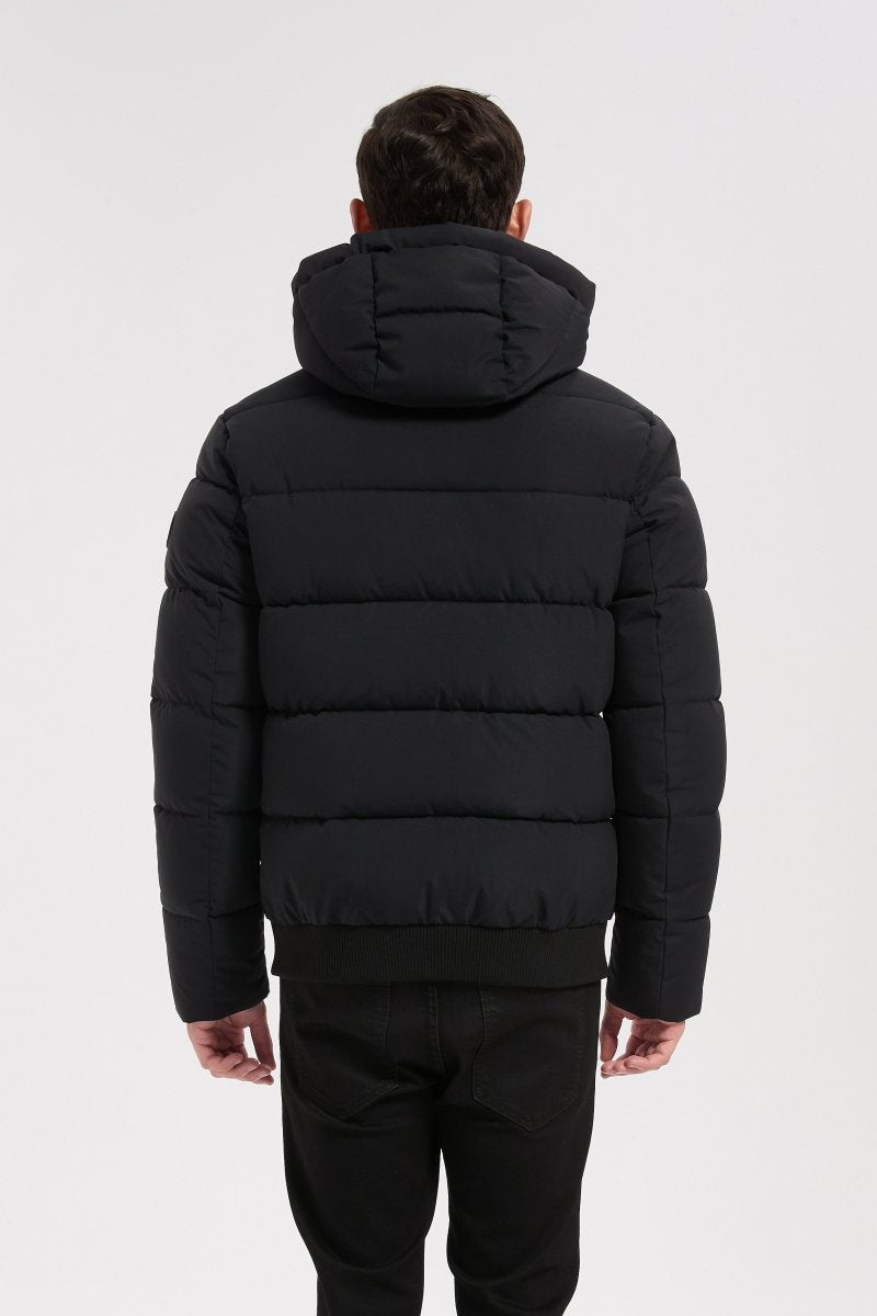 Doudoune noir homme à capuche MARC