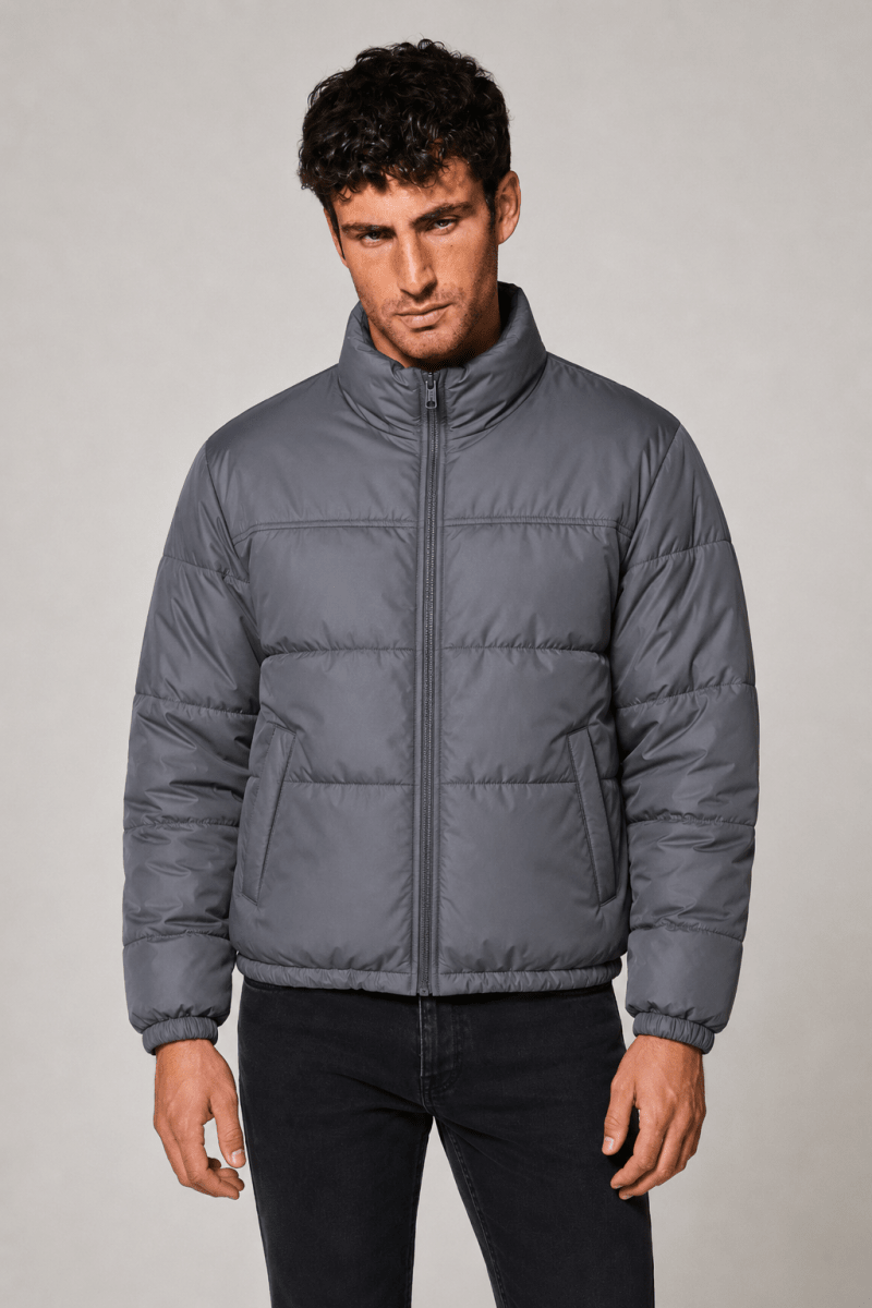 Doudoune oversize gris MINO