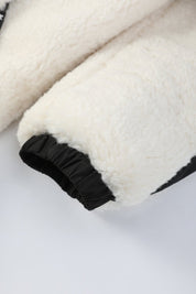 Doudoune polaire écrue et noir homme à capuche DUFFY