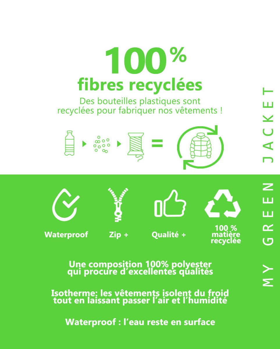Doudoune sans manches à matière recyclée gris foncé SAMUEL