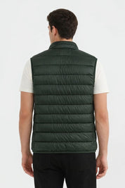 Doudoune sans manches à matière recyclée kaki foncé SAMUEL