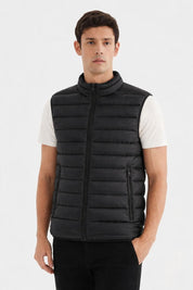Doudoune sans manches à matière recyclée noir SAMUEL