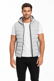 Doudoune sans manches gris clair MAXIME