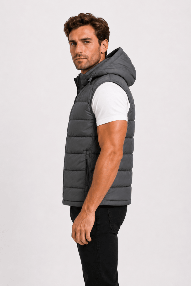 Doudoune sans manches gris foncé homme CHALTON