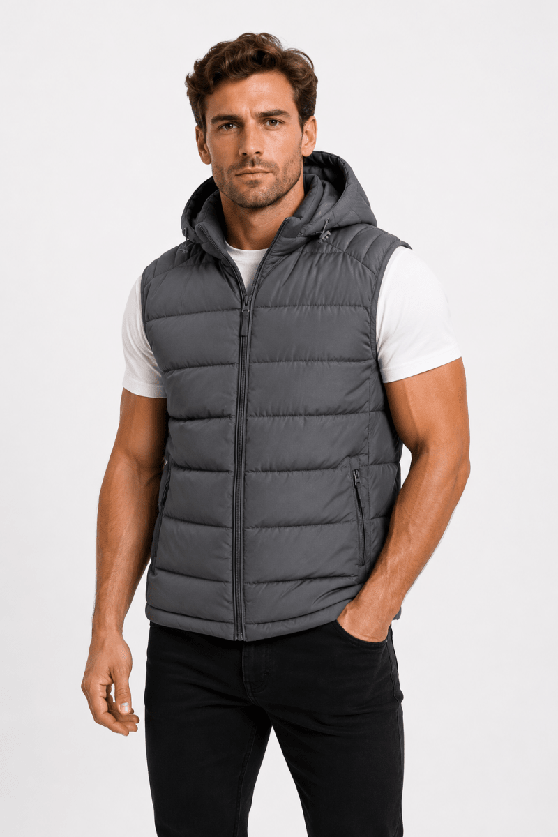 Doudoune sans manches gris foncé homme CHALTON