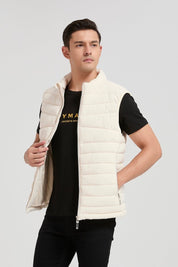 Doudoune sans manches homme matelassée Beige DARIAN