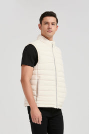 Doudoune sans manches homme matelassée Beige DARIAN