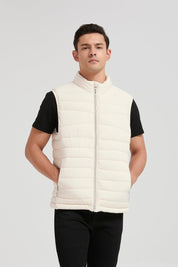 Doudoune sans manches homme matelassée Beige DARIAN