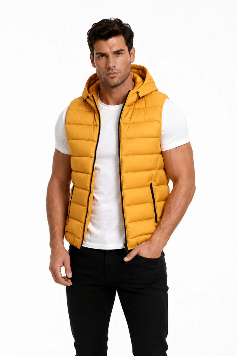 Doudoune sans manches jaune MAXIME