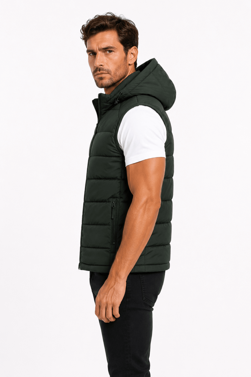 Doudoune sans manches vert foncé homme CHALTON
