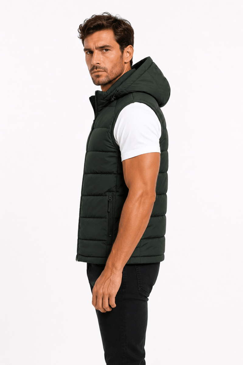 Doudoune sans manches vert foncé homme CHALTON