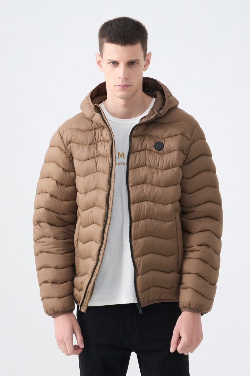 Doudoune unie avec capuche DARIO