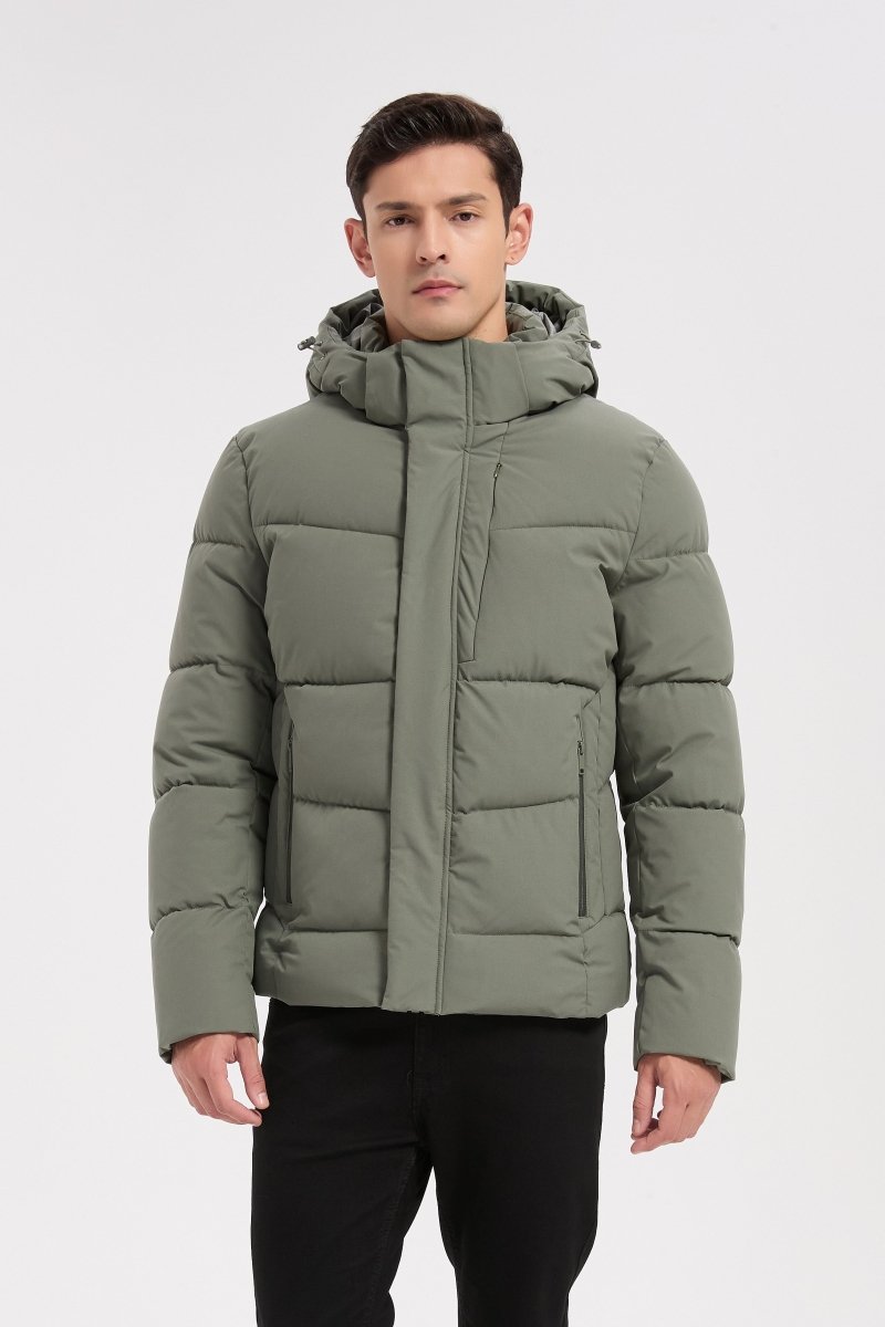 Doudoune vert homme à capuche HENRI