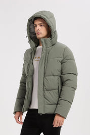 Doudoune vert homme à capuche HENRI
