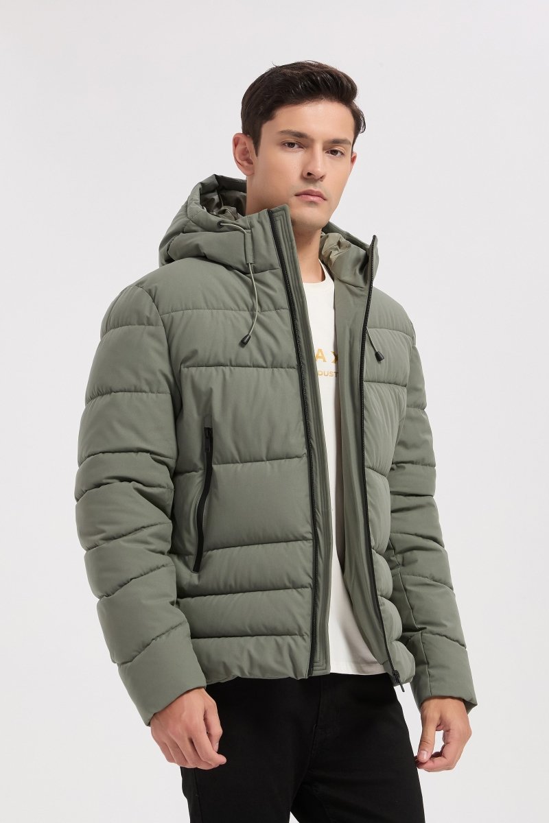 Doudoune vert homme à capuche HONORÉ